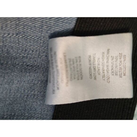 C'EST TOI elastic waistband high rise flared jeans.  Size M. - Picture 4 of 4